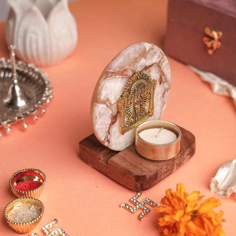 Divine Radiance Lord Narayan Tealight Candle Holder media 3