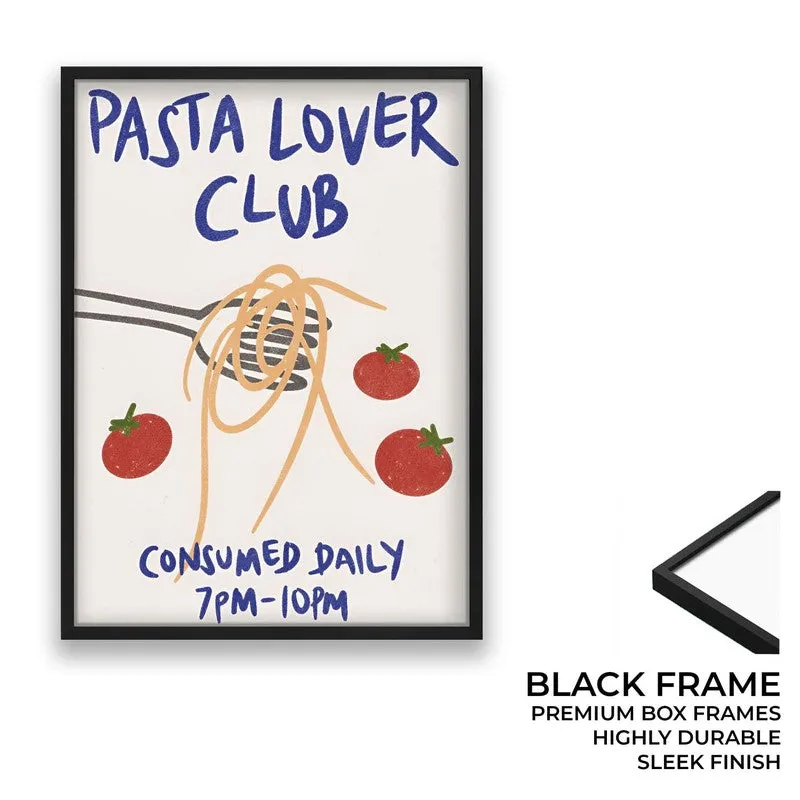 The Pasta Club Archival Canvas Wall Art - Black media 8