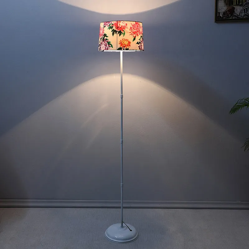 Miyabi Printed Metal Floor Lamp - White media 1