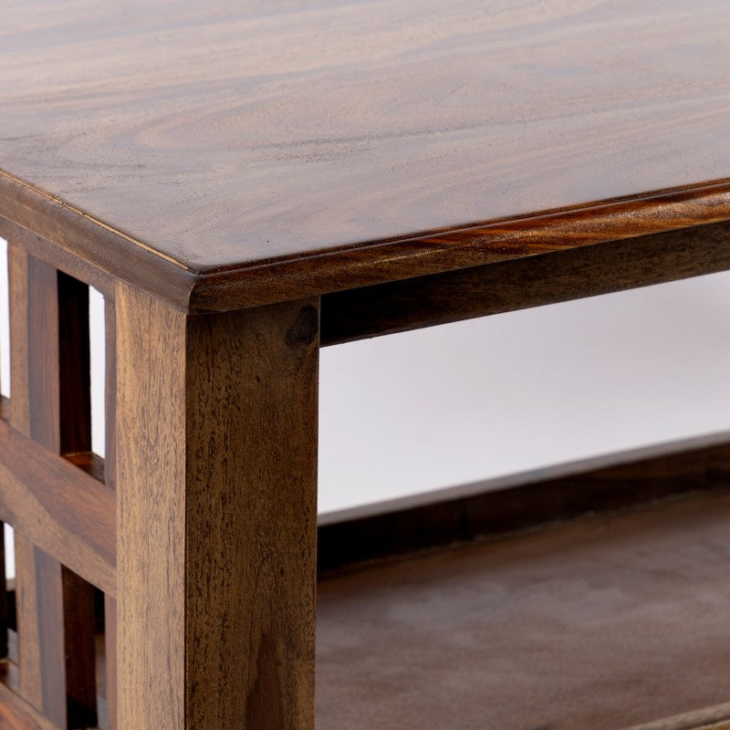 Brenox Sheesham Wooden Center Table - Dark Brown media 6