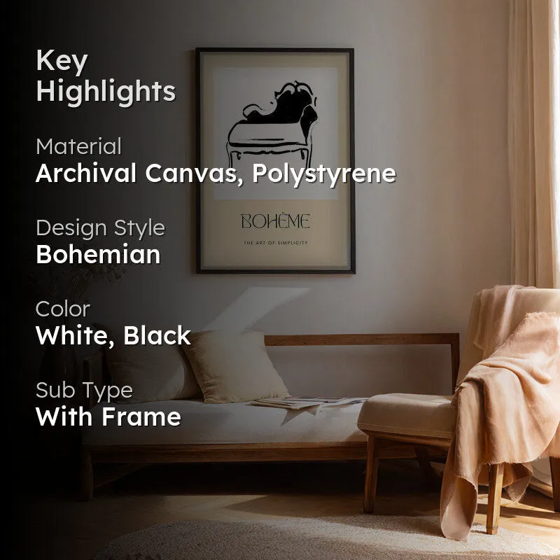 Daybed Dream Canvas Wall Painting With Black Frame media 2