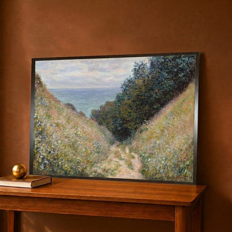 Road At La Cavee Pourville Canvas Wall Painting - 12 x 9 inches
