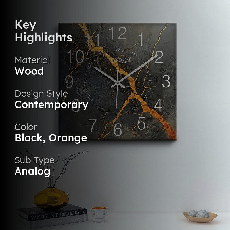 Qyrex Analog Wall Clock - Grey media 2