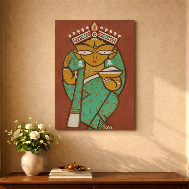 Bengal Folk Woman Canvas Wall Art & Paintings media 5