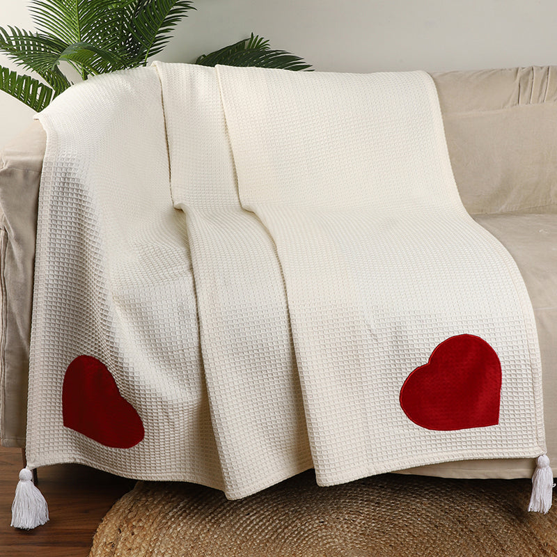Heart Wrap Cotton Throw
