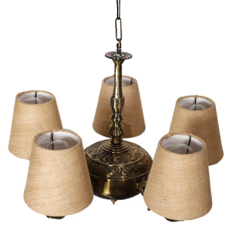 Fiora Conical Golden Antique Ceiling Lamp media 3