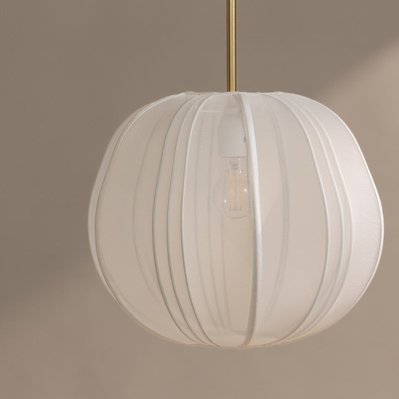 Fig Living Luxe Collection Fabric Ceiling Lamp - White image 4