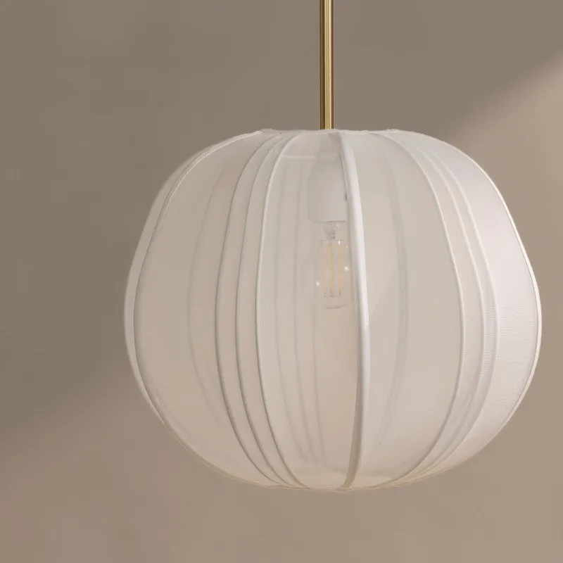 Fig Living Luxe Collection Fabric Ceiling Lamp - White media 4