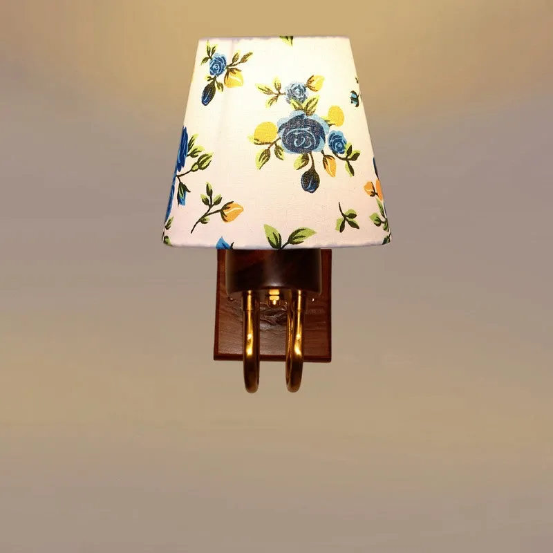 Gilded Arch Decorative Cotton Wall Lamp - White,Blue media 5