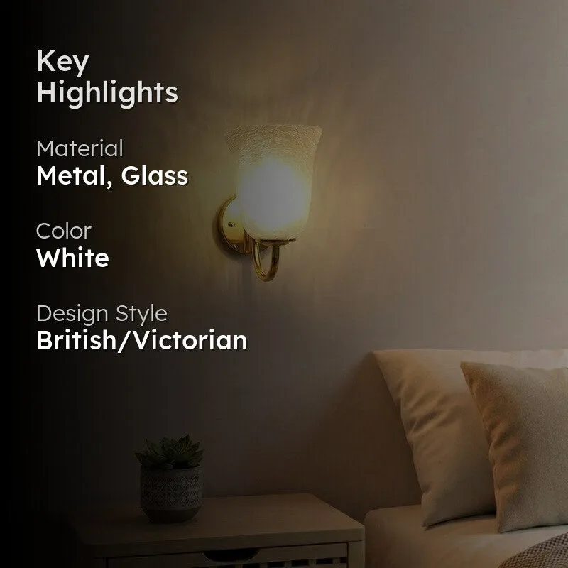 Crystal Bloom Golden Tilt Glass Wall Lamp media 2