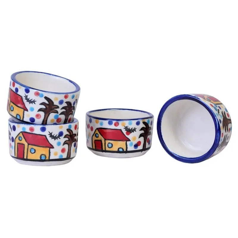 Bowlisse Ceramic Dip Bowls (Multicolor ,40 mL Each) - Set Of Four media 5