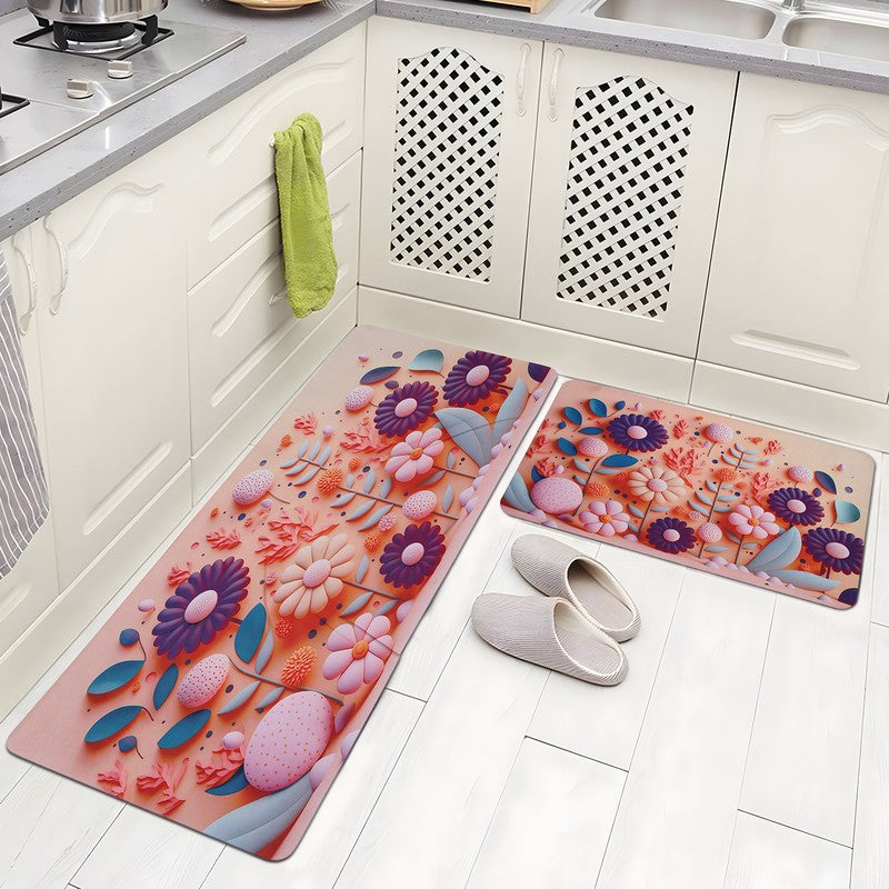 Hydora Rubber Kitchen Floor Mats - Set of Two