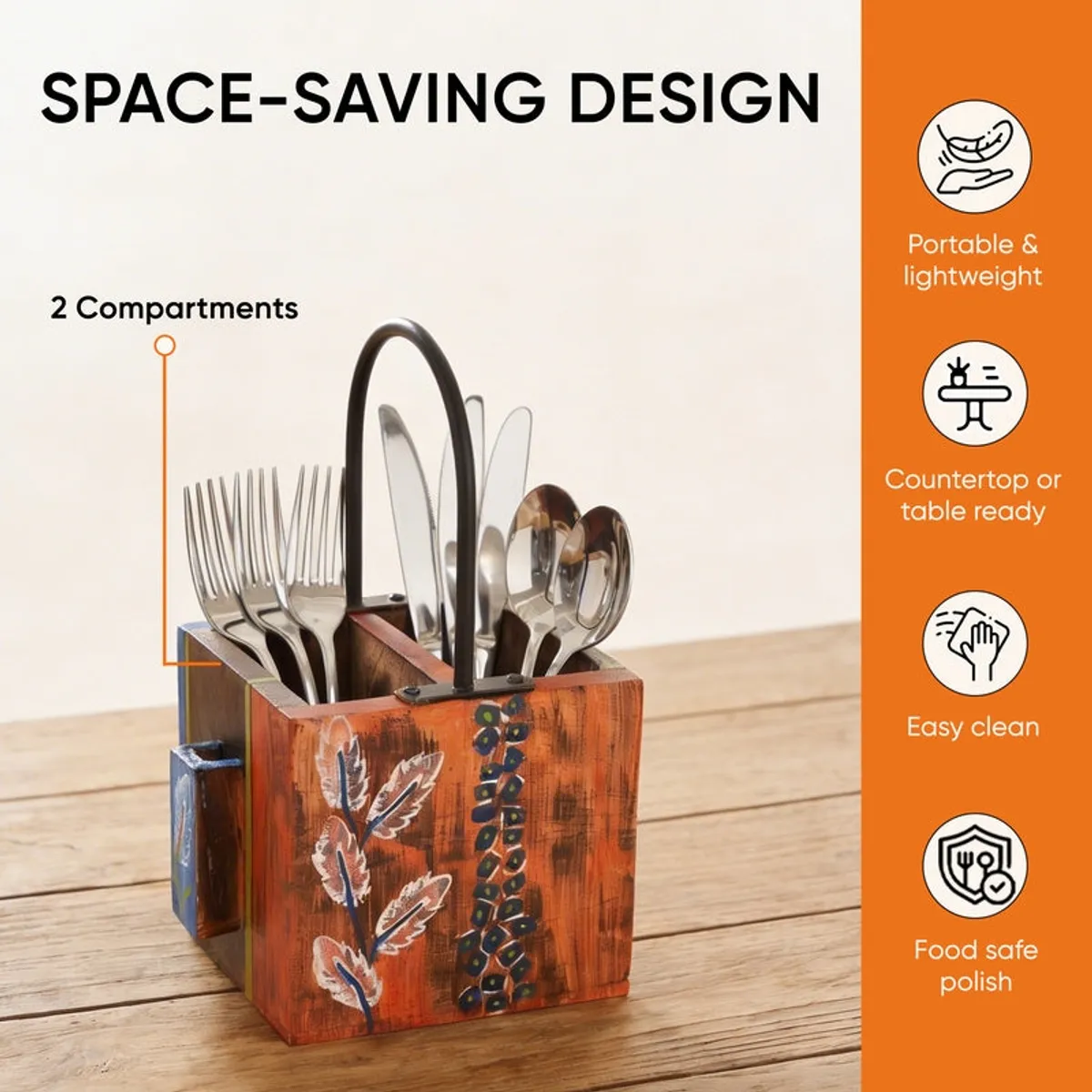 Yua Handcrafted Cutlery Holder - 14