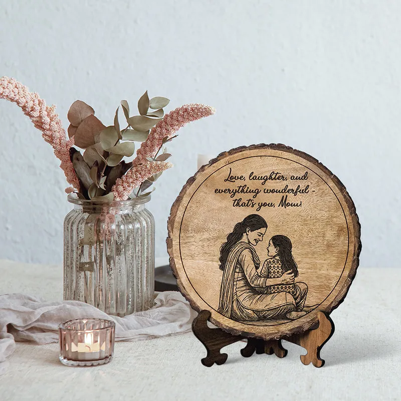Love, Laughter & Everthing Wood Showpiece - Round media 1