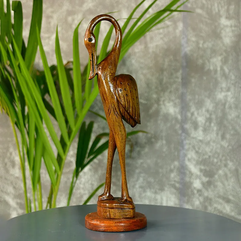 Timber Crane Wood Showpiece media 7