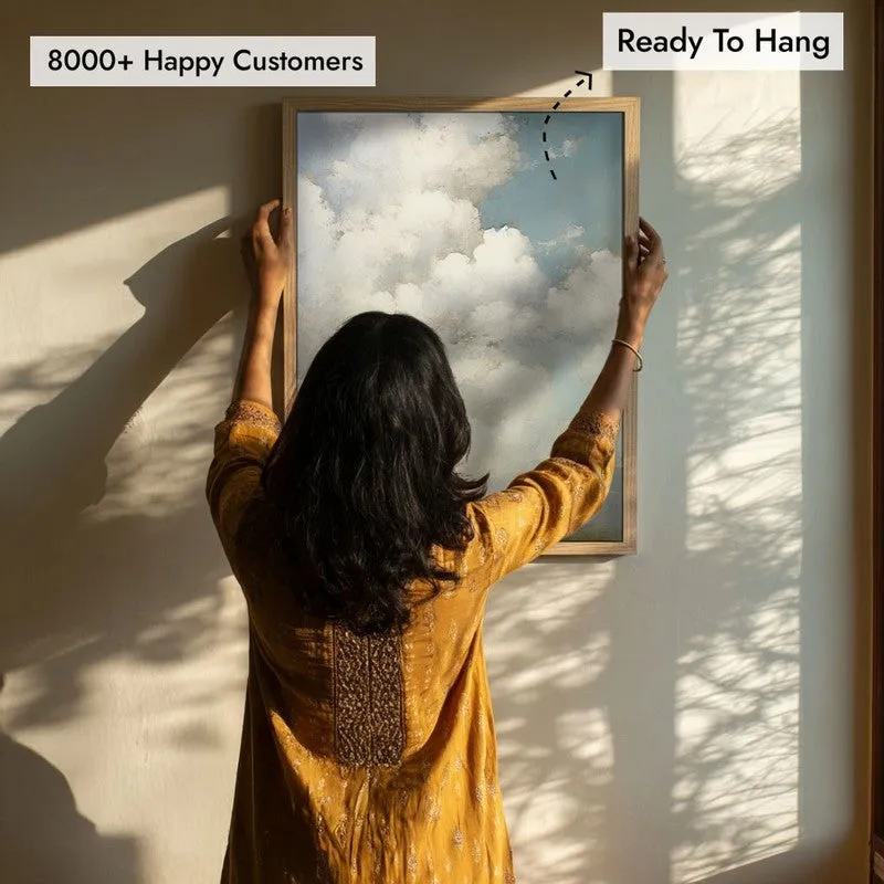 In The Clouds Archival Canvas Wall Art - Natural Brown Frame media 7