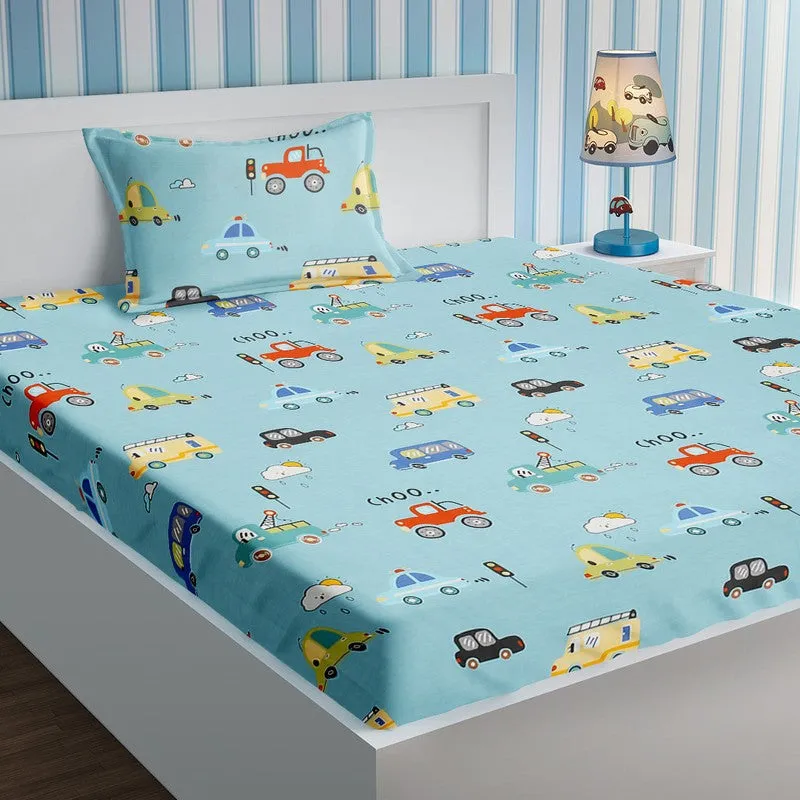 Aqua Flora Cotton Bedsheet - 210 TC media 3