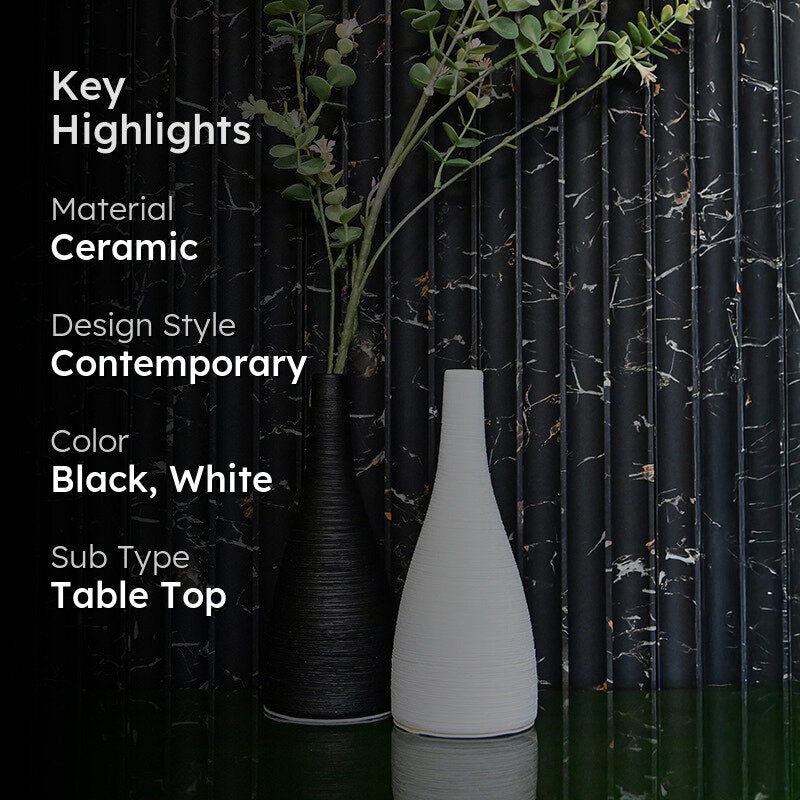 Olyra Ceramic Vase - Set Of Two media 2