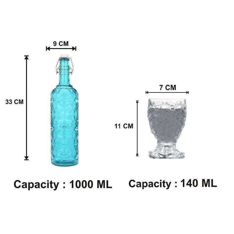 Raphae 1000 mL Water Bottle With 140 mL Glasses - Five Piece Set media 7