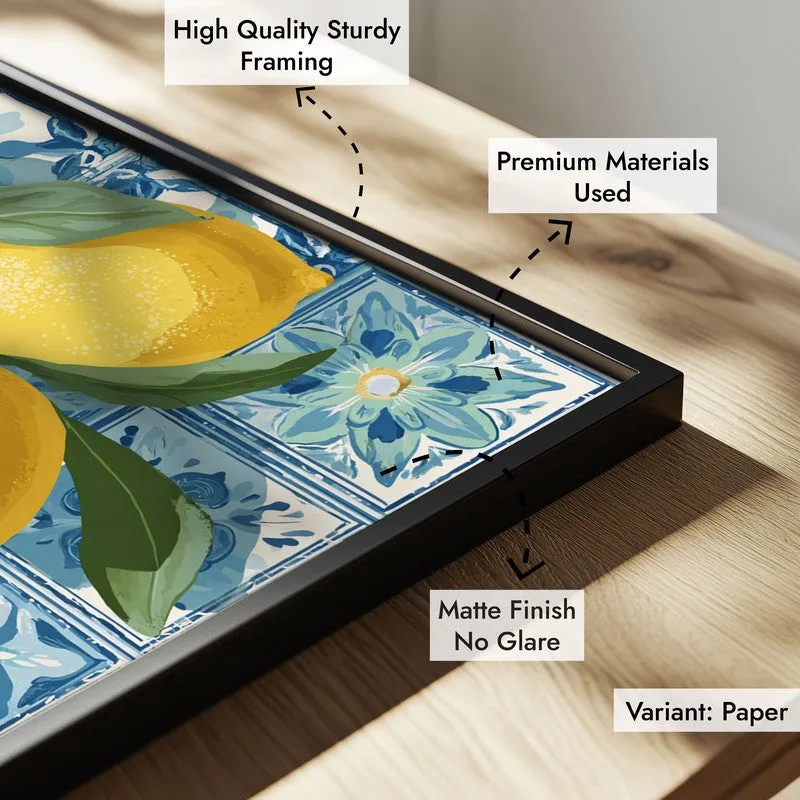 Golden Zest Canvas Wall Painting - Black Frame media 6