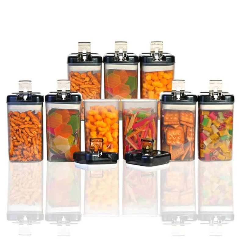 Snaplock Clear Nest Air Tight Container (Black/1000 mL Each) - Set of Nine media 3