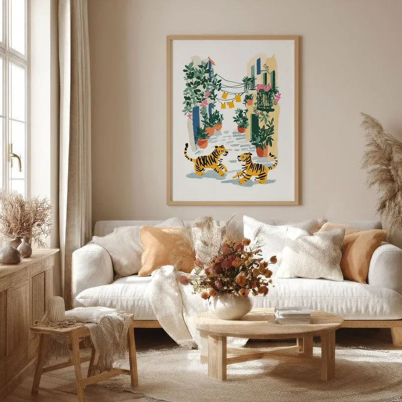 Citrivale Canvas Wall Painting With Brown Frame media 1