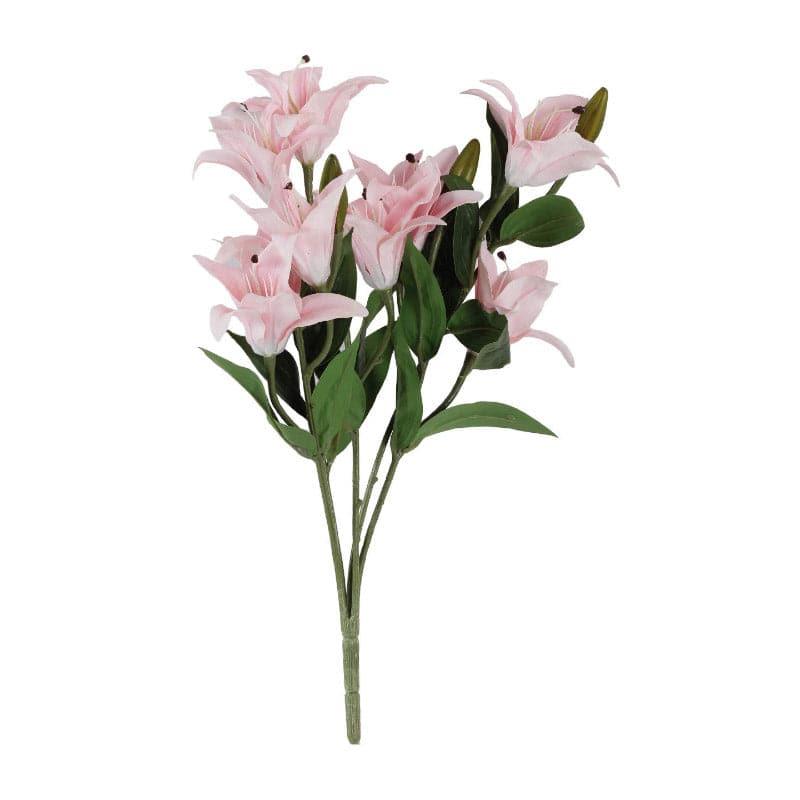 Faux Trumpet Lily Bunch - Light Pink media 4