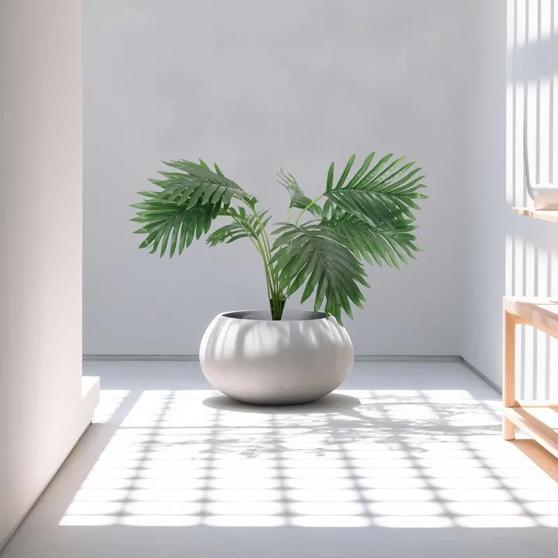 PlushPetal Artificial Areca Plant With Black Plastic Pot - 2.1 Feet media 5