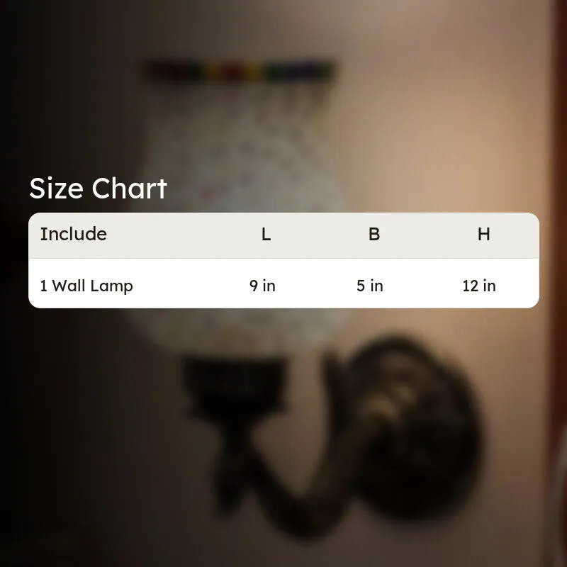 Nira Retro Mosaic Glass & Metal Wall Lamp media 7