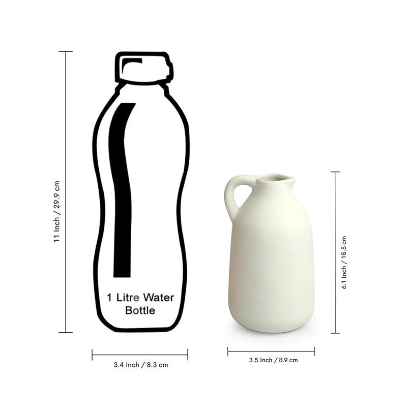 Seren Ceramic Vase - White media 7
