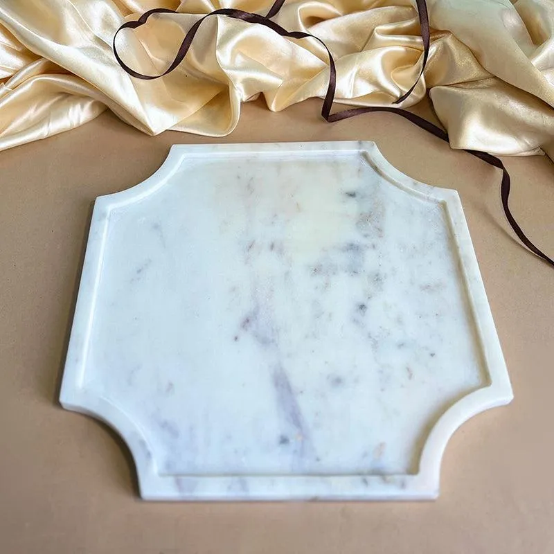 Marquina Octagon Marble Platter media 5