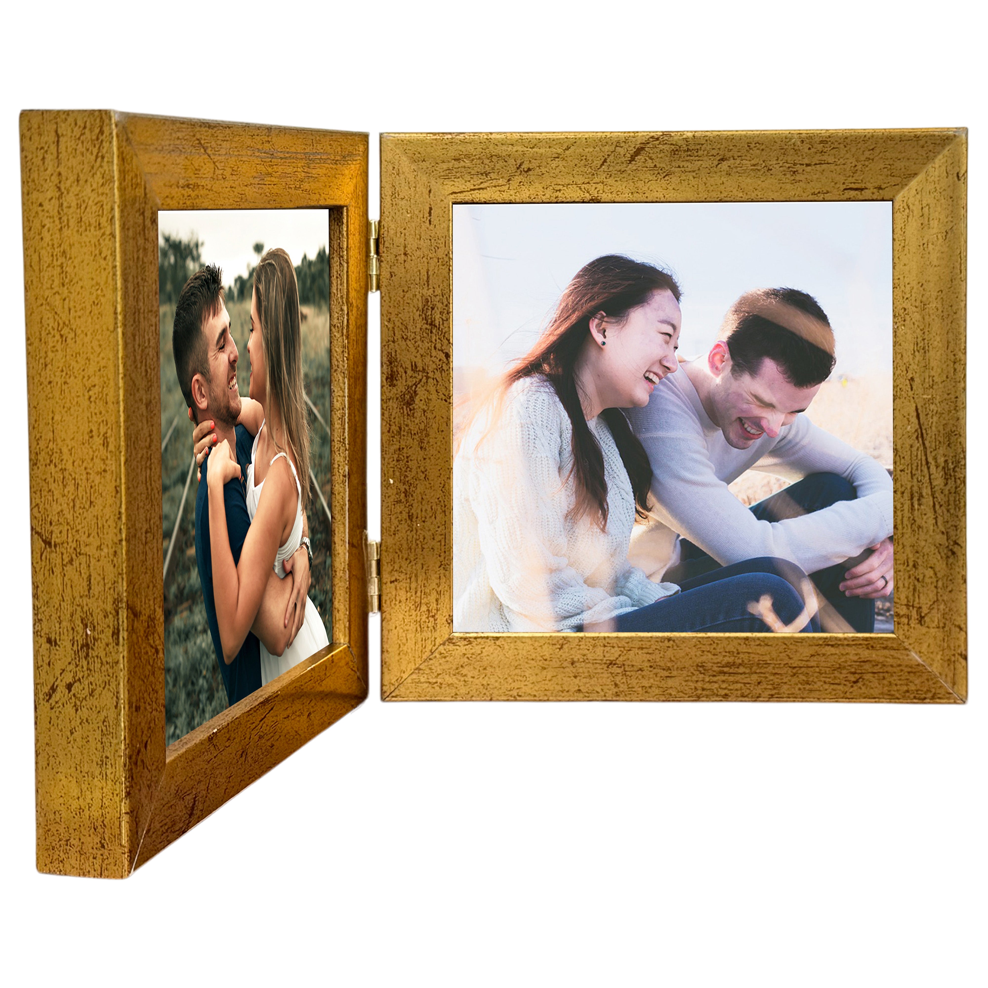 Rustic MDF Photo Frame - Golden media 6