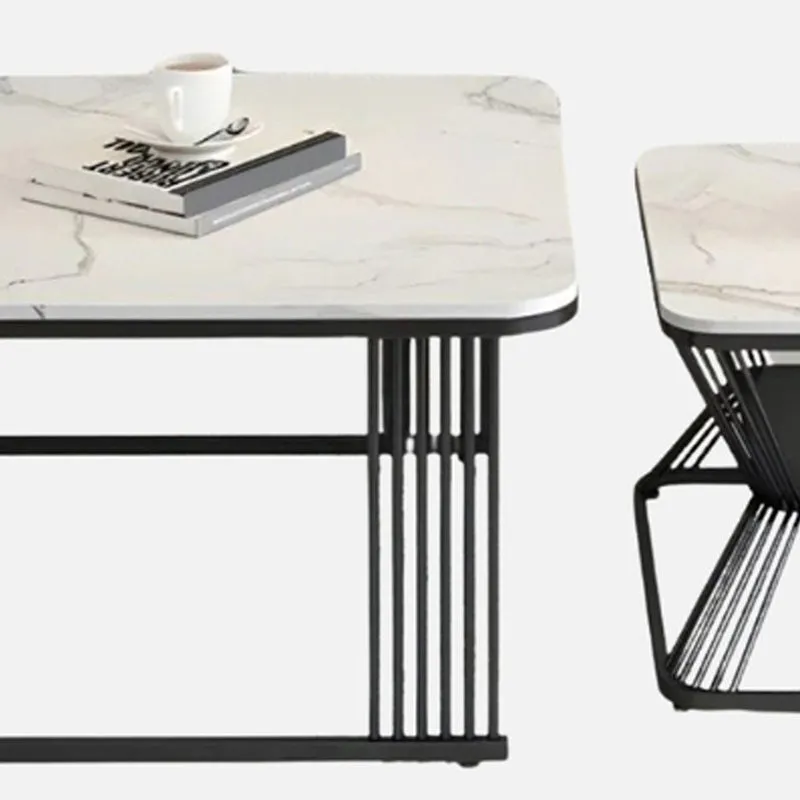 Axiom Edge Accent Table with Marble Top media 3
