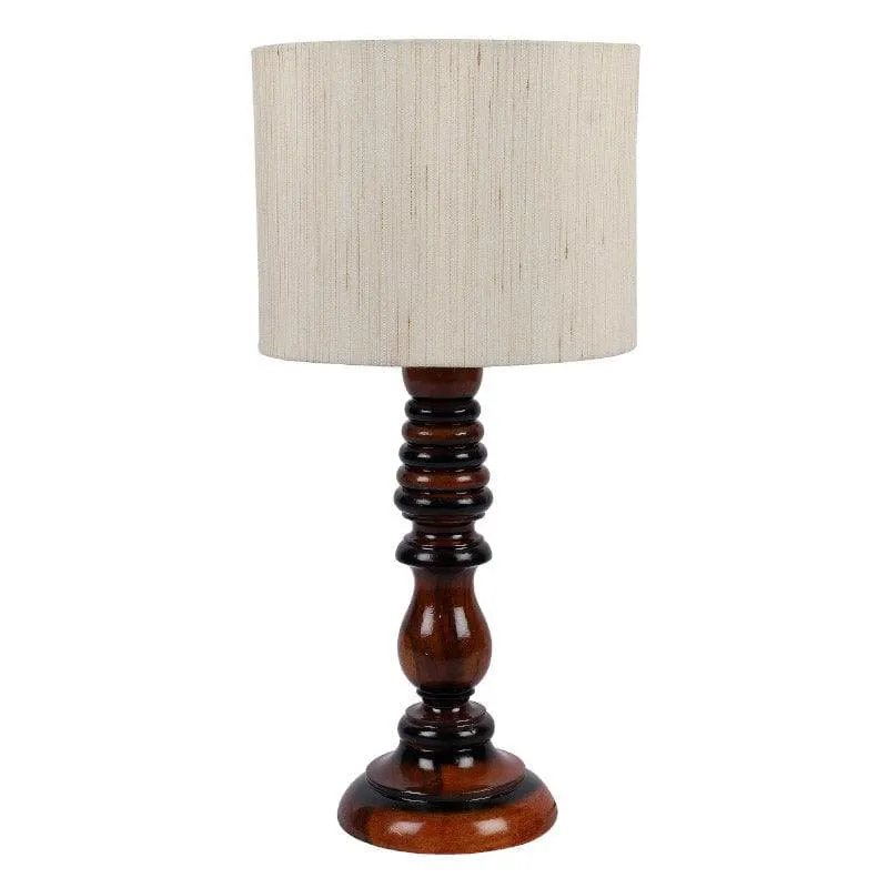Urbane Gilmore Fabric Table Lamp - White,Brown media 4