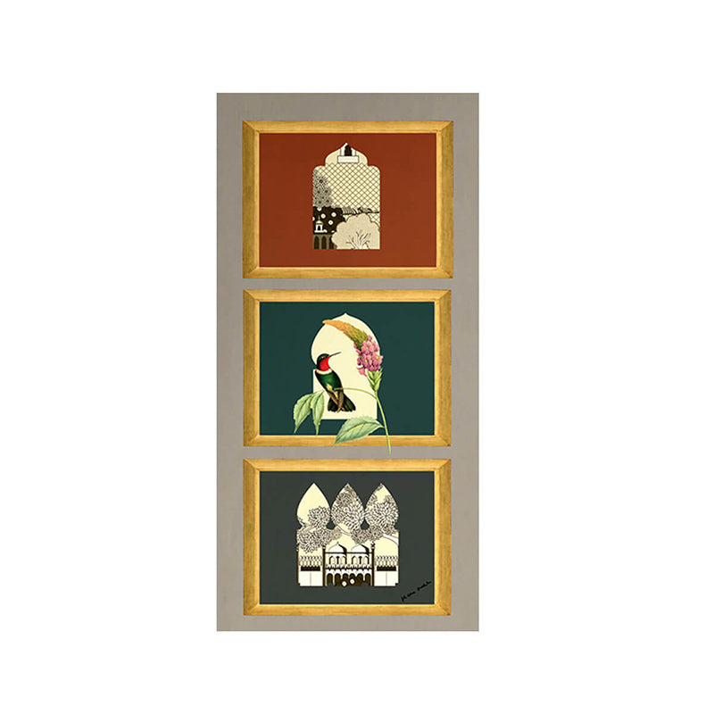 India Circus Window To Garden Canvas Wall Art - Set Of Three image 3