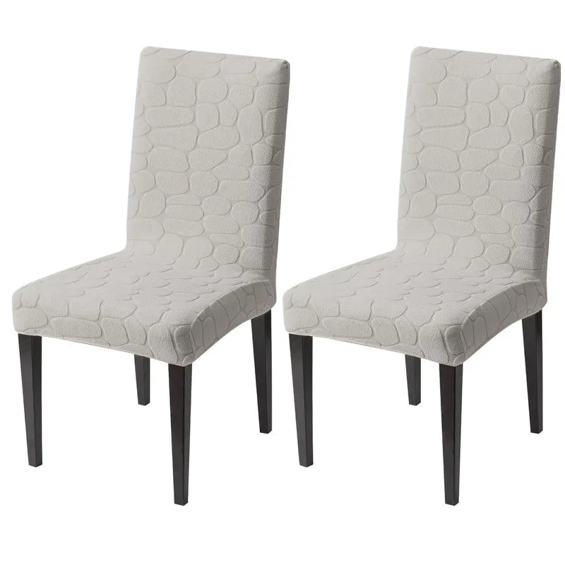 Elvra Classic Chair Cover(Grey) - Set Of Two media 3