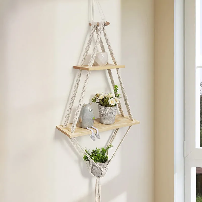 Tressa Macrame Wall Shelf media 5