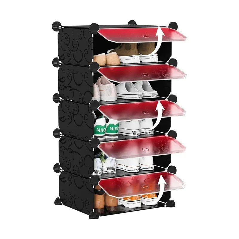Pathline Black Plastic & Metal Shoe Racks media 4