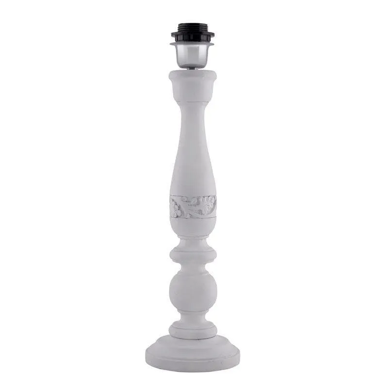 Flowerette Fain Fabric Table Lamp - White,Green media 4