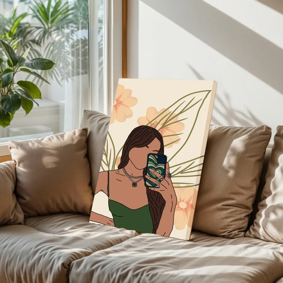 Pastel Pulse Cotton Canvas Wall Painting media 6