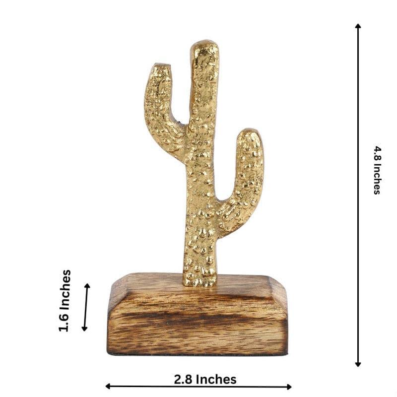 Cacti Charm Showpiece - Gold media 5