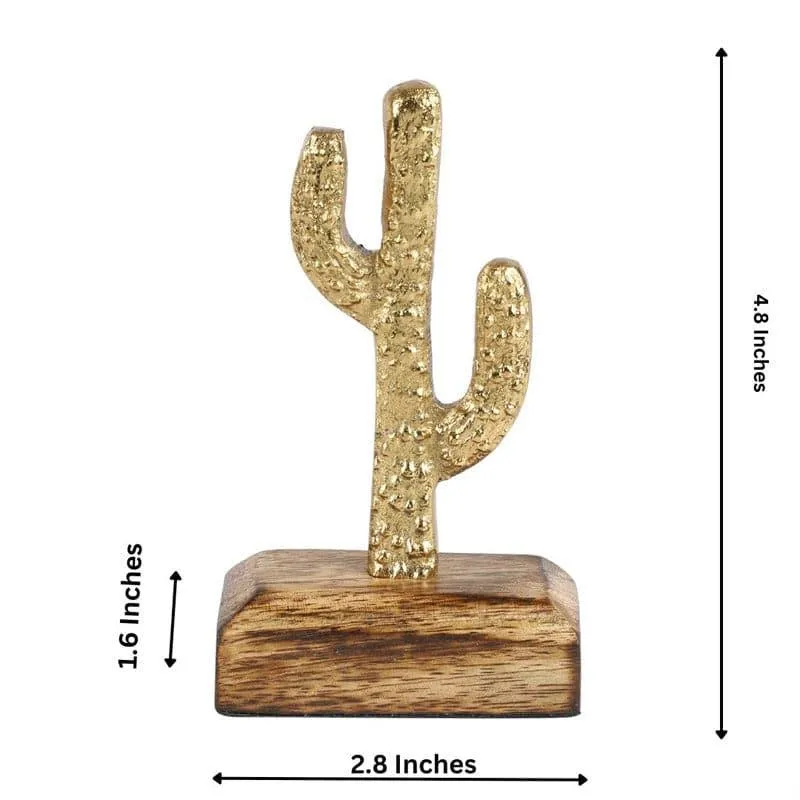 Cacti Charm Showpiece - Gold media 5
