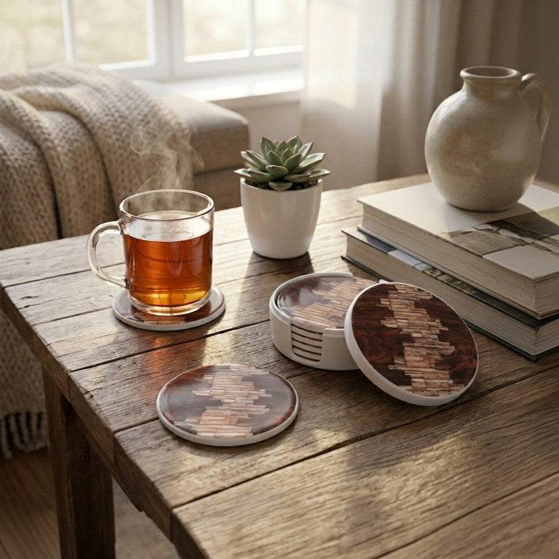 Copperwood Melamine Coaster Set - Eight Piece Set