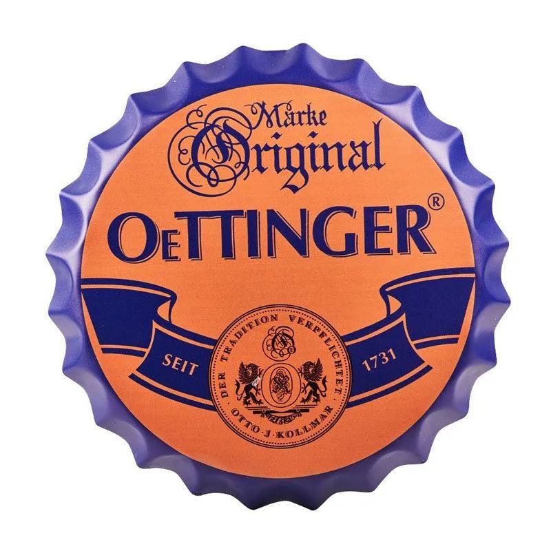 Original Oetinger Bottle Cap Metal Wall Accent media 3
