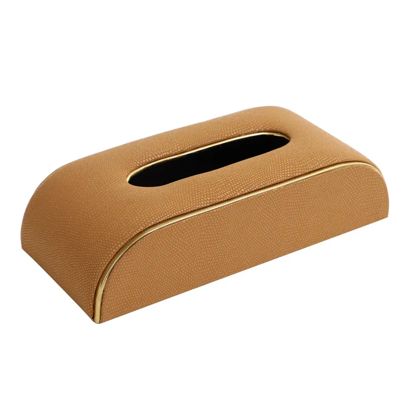Relca Leather Tissue Box - Beige media 3