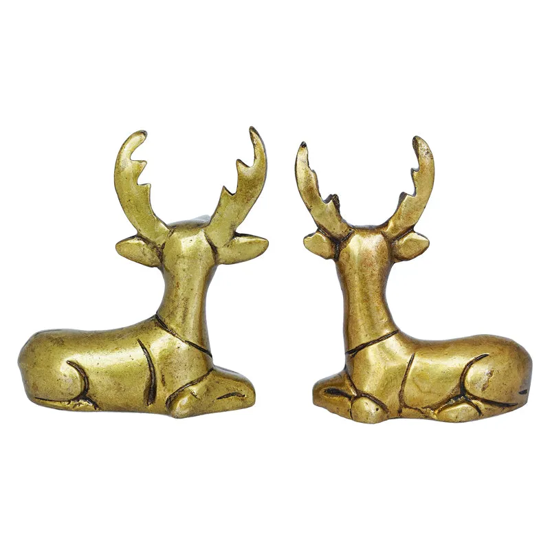 Deer Gold Showpiece - Set Of Two media 6
