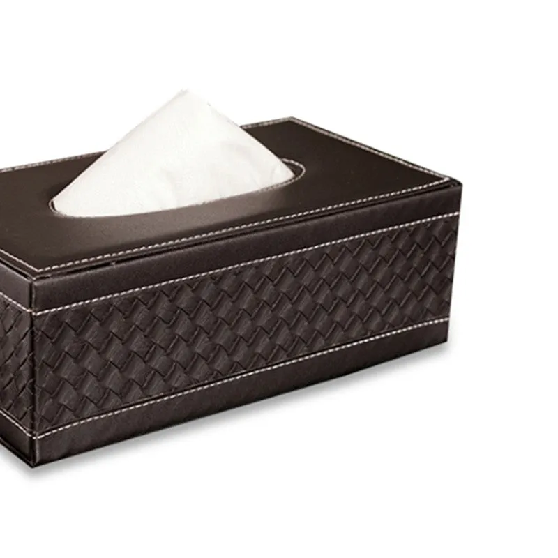 AarviDecor Striata Faux Leather Tissue Holder media 5