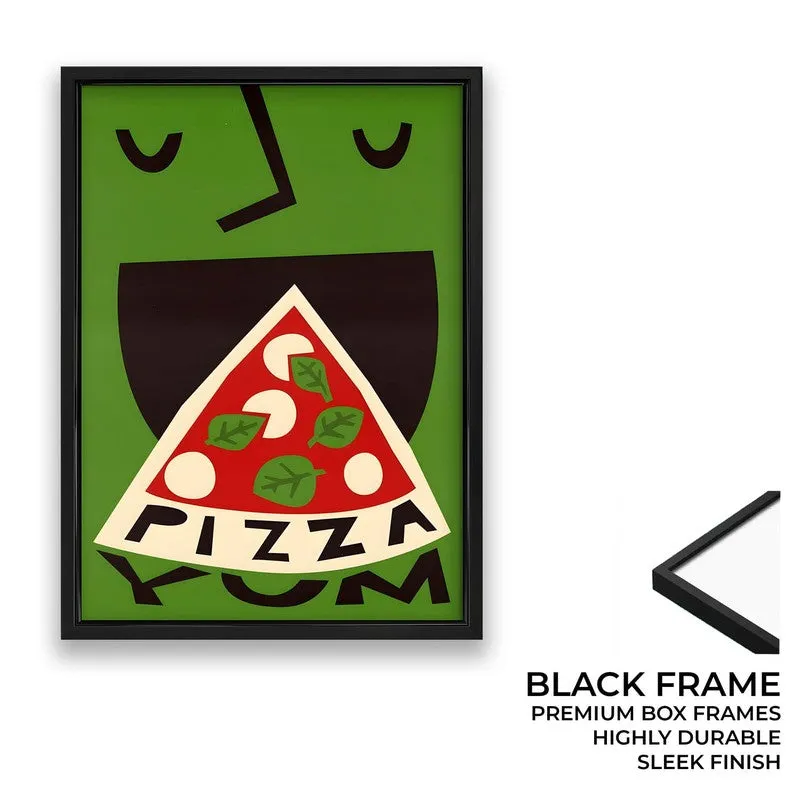 Pizza Bliss Archival Canvas Wall Art - Black media 8