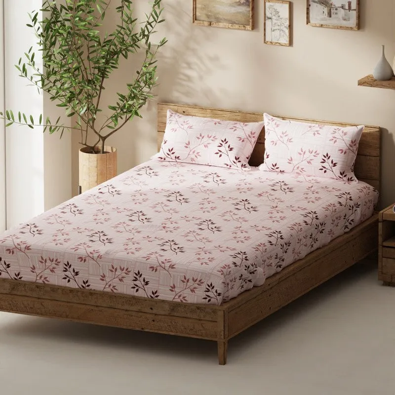 Uvral Bedsheet (Mauve) - 115 GSM media 1