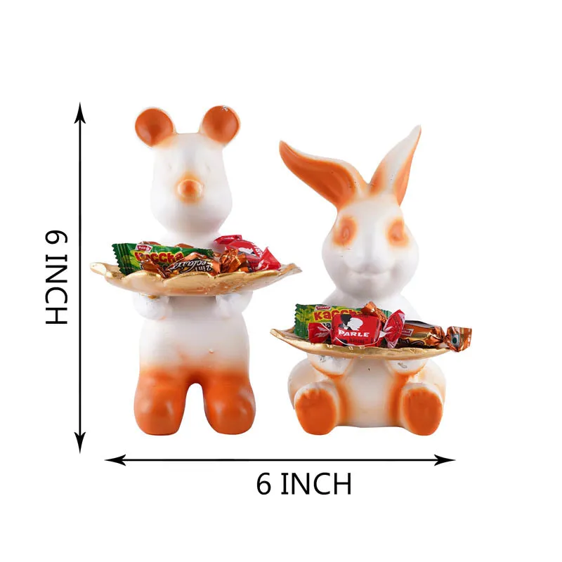 Hop & Squeak Painted Polyresin Showpiece - Set Of Two media 6